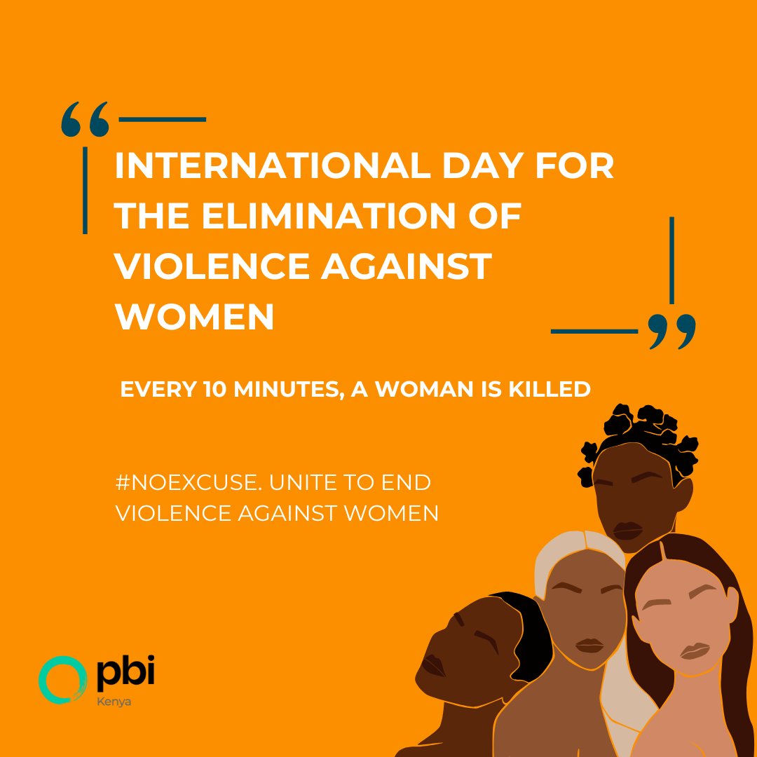 pbikenya's tweet photo. Today, on International Day for the Elimination of Violence against Women, we spotlight the urgent crisis of gender-based violence. 1 in 3 women face violence in their lifetime, often by someone they know. #16DaysOfActivism #NoExcuse https://t.co/suku7r0tBA