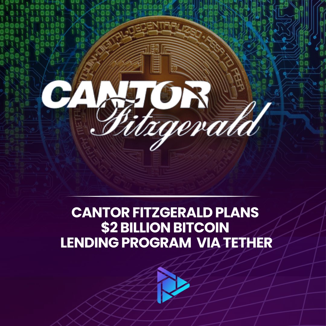 U.S. financial services and bond trading firm Cantor Fitzgerald is reportedly discussing a multibillion-dollar Bitcoin-backed lending program with the help of Tether.

The proposed program would allow clients to borrow dollars using Bitcoin as collateral.