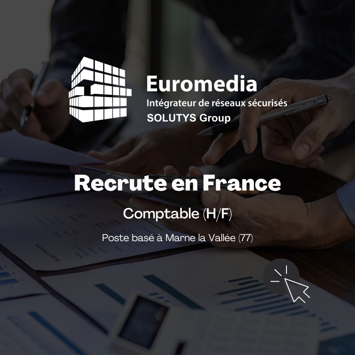 <a href="/EuromediaFr/">Euromedia</a> membre de <a href="/Solutys/">SOLUTYS Group</a> recrute un(e) Comptable à Marne la Vallée (77). Consultez l'annonce et candidatez ici : bit.ly/3Z5GNR3 
#offredemploi #job
