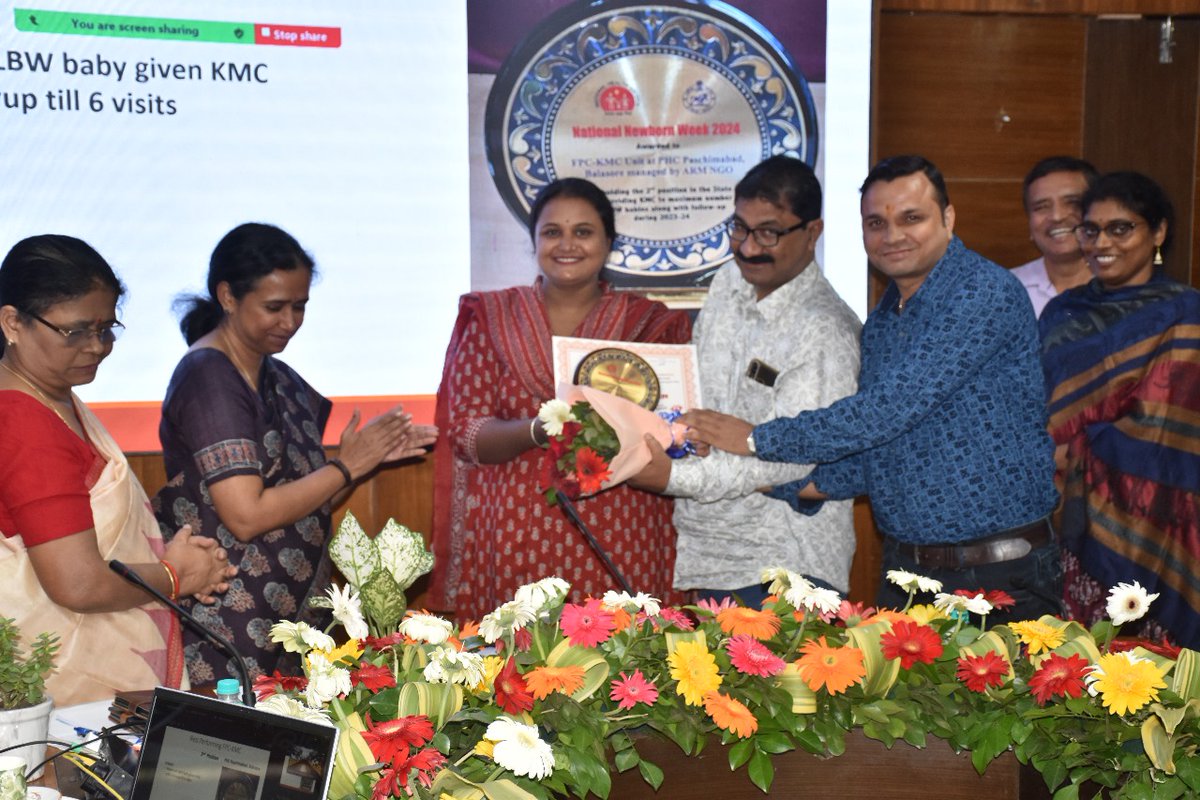 Paschimbad PHC  from Jaleswar Block received 2nd Best Performing Kangaroo Mother Care (KMC) unit at the State from Secretary, H&amp;FW, Dept &amp; Mission Director, NHM, Odisha during National New Born Week. @Dbalasore <a href="/PHC_Paschimbad/">PHC PASCHIMBAD</a>