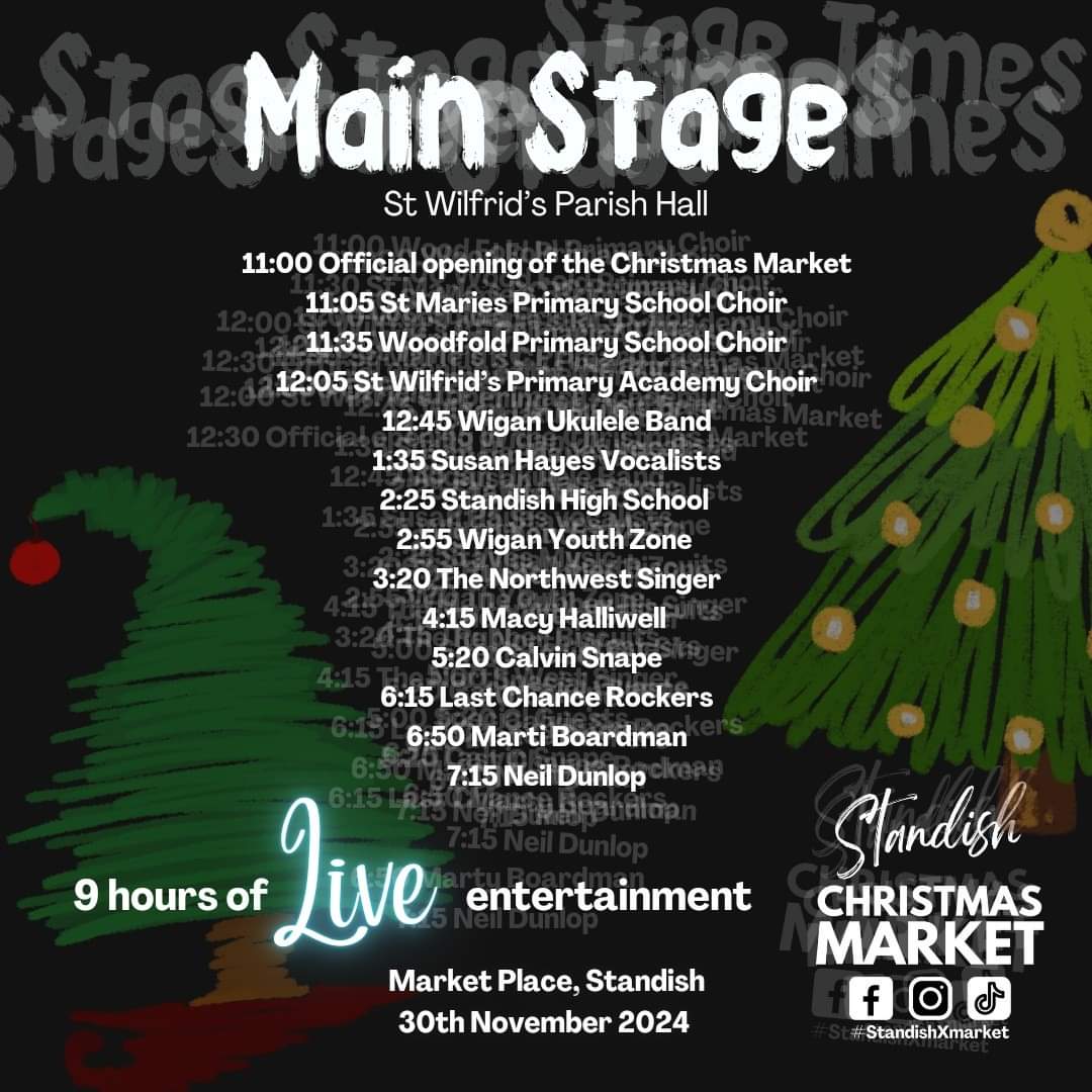 StWilfridsMusic's tweet photo. Our #Choir is delighted to be performing on the Main Stage at #Standish Christmas Market, this Saturday. Please bring family and friends to come and support our #singingstars. 
@LT_Trust @St_Wilfrids_CE https://t.co/gV91aVtiNj