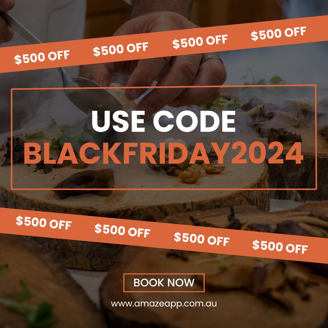 Ready to host the event of your dreams? 🎉 For a limited time only, save $500 on your next private chef or catering booking with AmazeApp when you spend $2,000 or more!

✅ Use code: BLACKFRIDAY2024
✅ Minimum spend: $2,000
✅ Ends: November 30, 2024⁠
