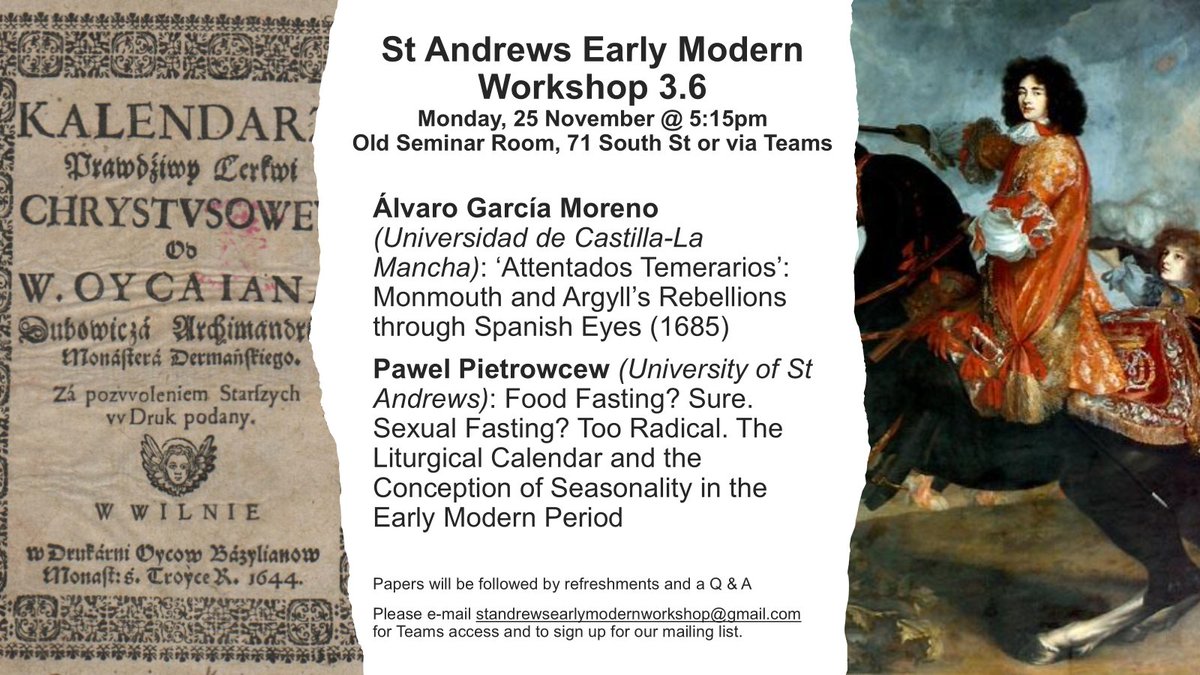St Andrews Early Modern Workshop tweet media