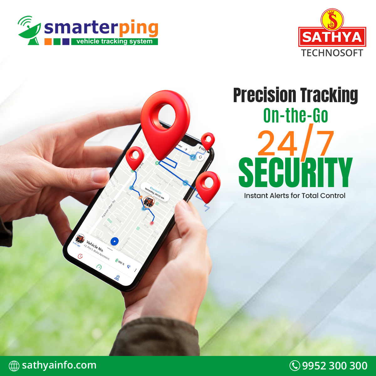sathyainfo's tweet image. Enjoy 24/7 security and instant alerts for total peace of mind with #SmarterPing #VehicleTrackingSystem. Track your vehicle on-the-go with precision and reliability. For details call 9952 300 300
Know more here : bit.ly/4fEbbsT
#vehicletracking #smarttracking #GPS