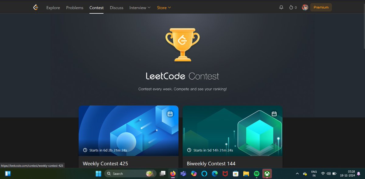 deepp2108's tweet image. Day 15 of CS👨💻
-Participated in the LeetCode Weekly Contest.
-Watched some video lectures.
-Continued learning Solidity.
#LeetCodeContest #Solidity
#Leetcode
