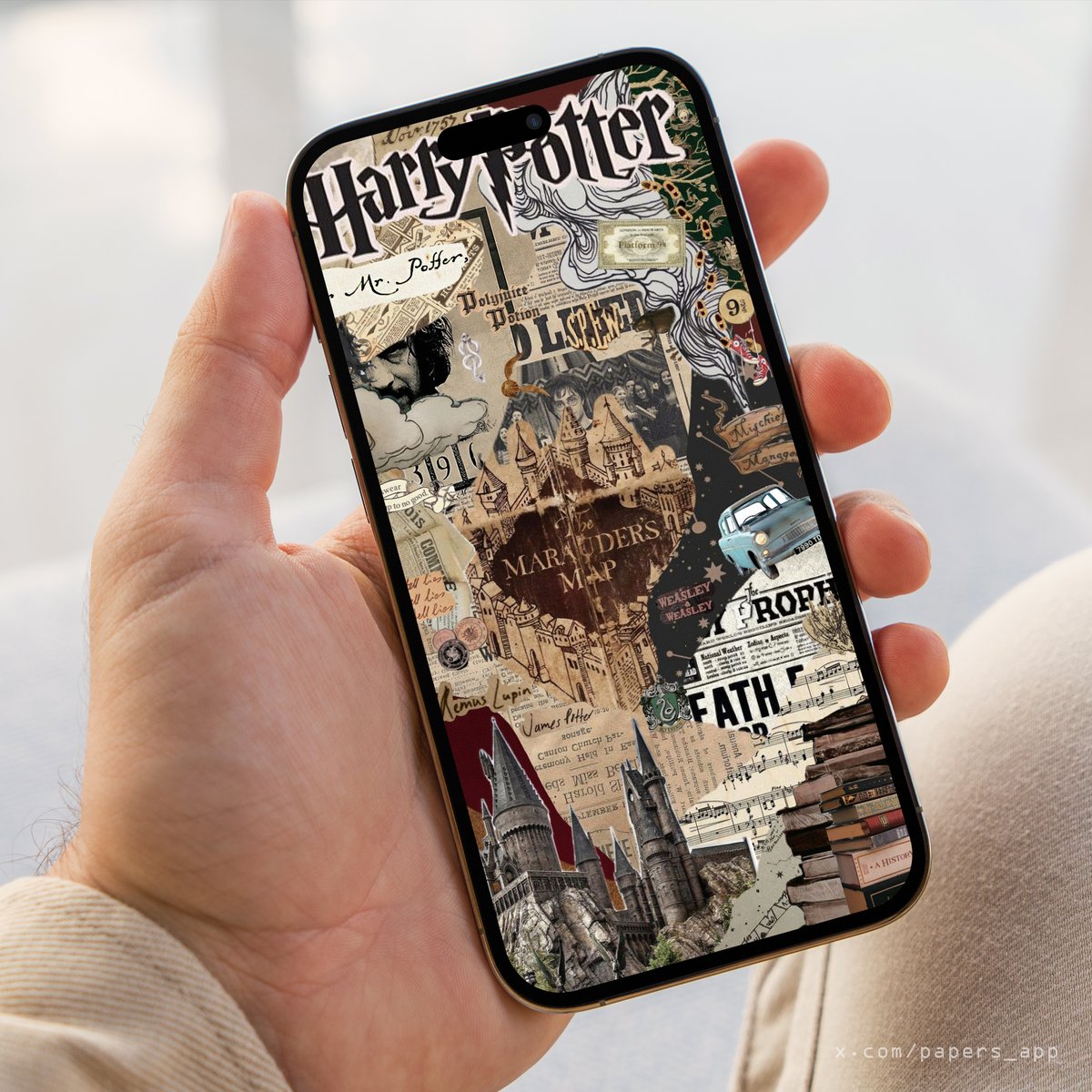 Papers_app's tweet photo. Hogwarts Newspaper - Harry Potter #Wallpaper 💛 https://t.co/TDuUbiz38k