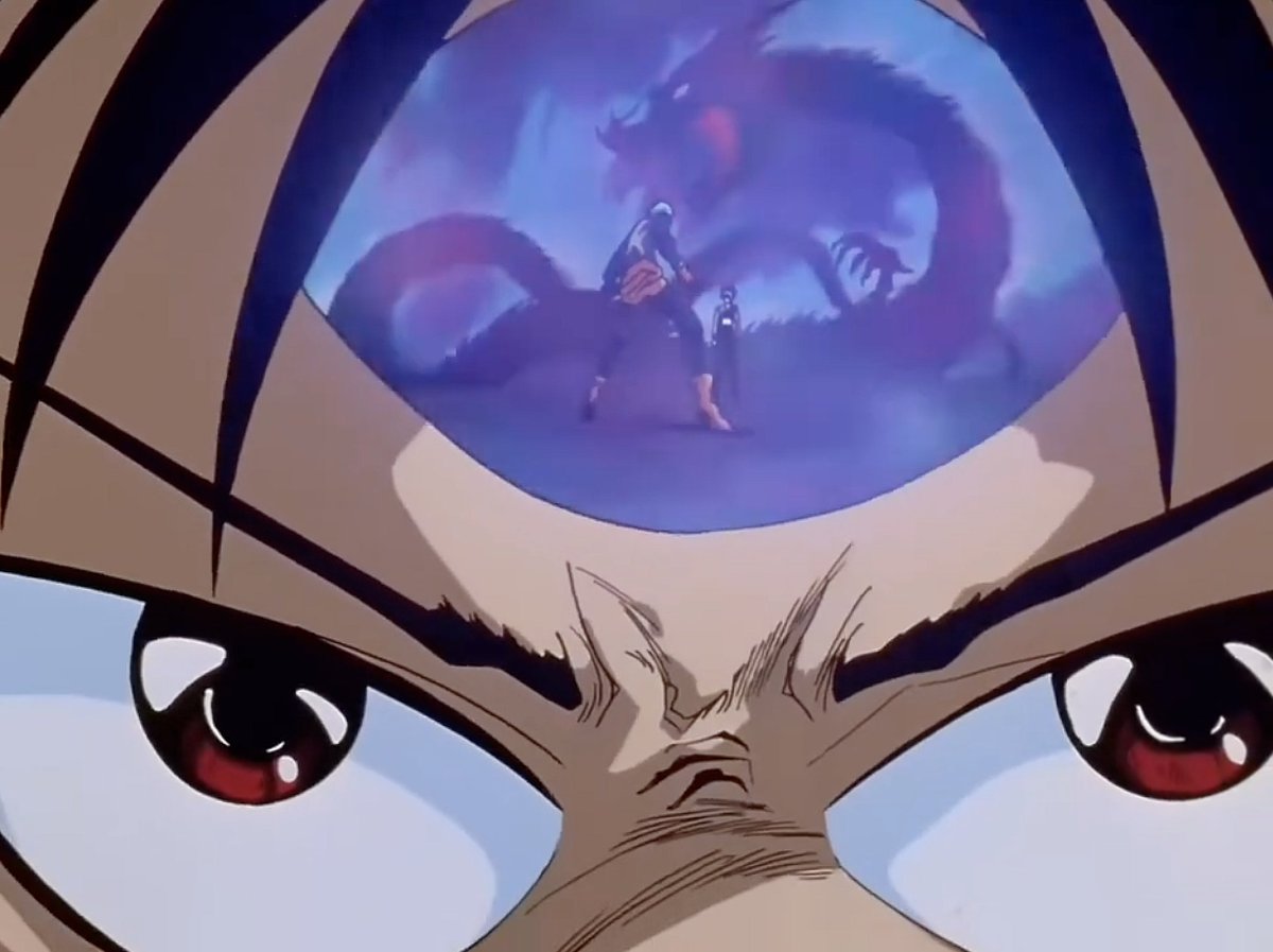 YYHakushoShots's tweet photo. On this day 31 years ago, Yu Yu Hakusho episode 58 "Wielder of the Dragon" aired. https://t.co/RnXUJYdsFZ