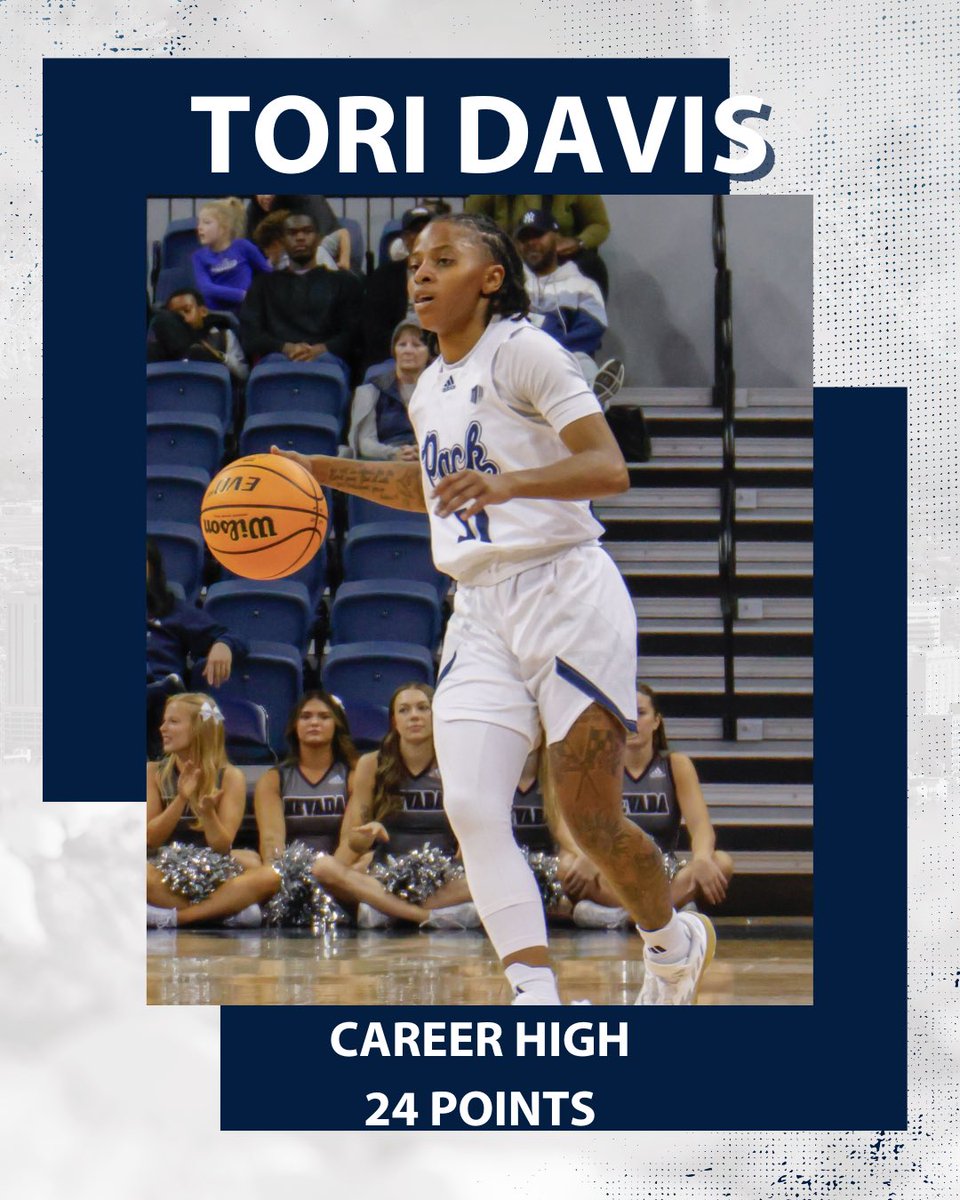 NevadaWBB's tweet photo. Big game from Tori Davis as she had a career high 24 points, leading the team to victory over Morgan State!!!🔥🔥

#BattleBorn https://t.co/kQePp16UO7