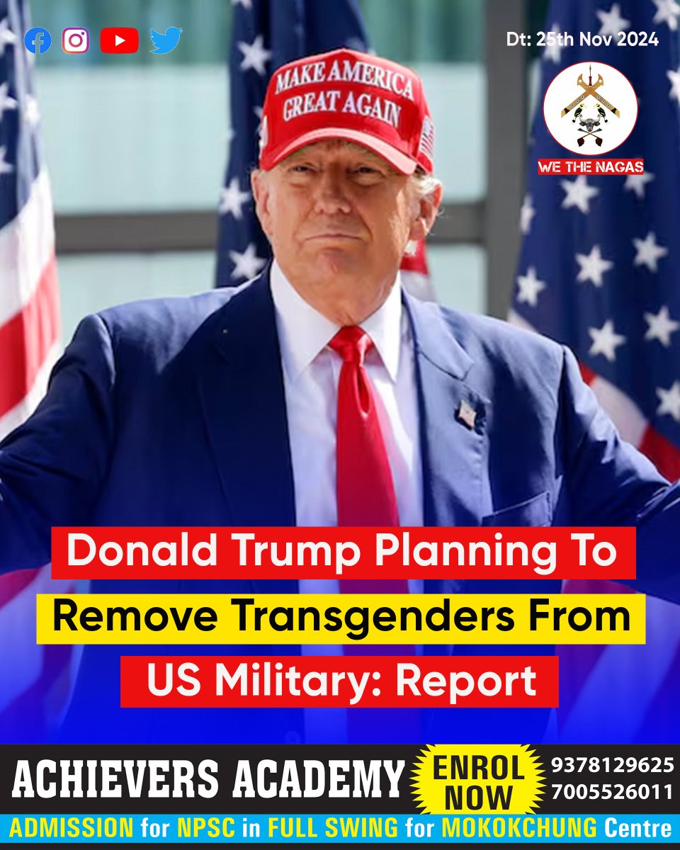Donald Trump Planning To Remove Transgenders From US Military: Report 

US President-elect Donald Trump has added to the growing fears of the LGBTQIA+ community in the US as he is reportedly planning an executive order that would lead to the removal of all transgender members