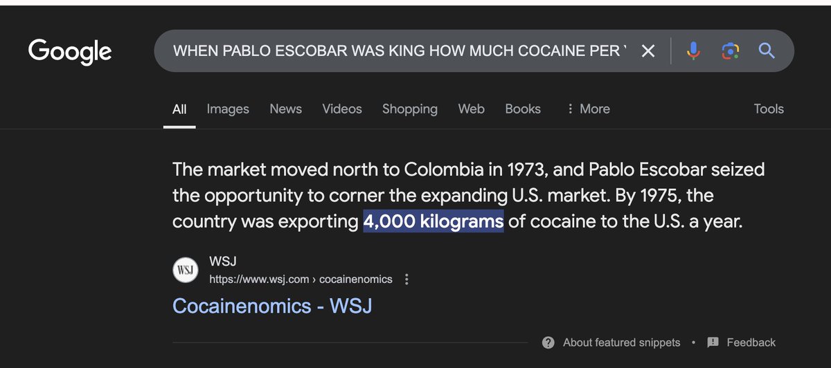 _Hagamos_Patria's tweet photo. #Petro es la #Cabeza del #Cartel de #Narcotrafico mas grande del #Mundo, hoy por hoy.  

Hoy la produccion de Cocaina en Colombia es 666 veces mayor = 2664 Toneladas, que en la epoca de Pablo Escobar.  Petro esta aliado con las #FARC, #ELN y demas #NarcoTerroristas y #legisla a favor de los #criminales, #abiertamente. 

En su apogeo, el cartel de Medellin, exportaban ~  4 toneladas de cocaina/año, a EEUU.  

Pablo Escobar es un Pequeño insignificante "muñeco de torta" comparado con el Cartel que preside el #NarcoPresidente #Petro. 

< fuente https://t.co/EBNU9qHzRJ >

@VickyDavilaH @MariaFdaCabal @MAndreaNieto @MaElviraSalazar @marcorubio  @MiguelPoloP @AndresPastrana_  @lcvelez @Rincon001A @Melquisedec70 @Alfarero30R @supercatrina66 @AdamSmithFree @EliorCymbler @biolucho2005 @Colombianota01 @brisa7766433br1 @DMmxxii @TruthOther @Colombi86542069 @NanaTorres27 @RamiroR67291795 @derechasinlimit @SusanaGarzon3 @claudita1956 @maomolina1 @maridelas18 @claudita1956 @Alfarero30R @Hady_hqa @UruetaOlga @Cj864Carlos @Ohrwurm14 
@maridelas18 @claudita1956 @Fennix73  @Hady_hqa