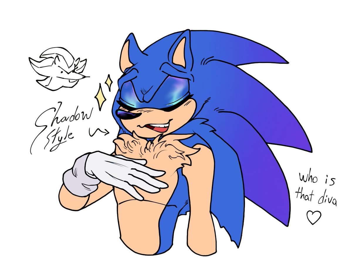 Bananin_lover's tweet photo. Saber q Sonic tiene pelo en el pecho pero se razura por ser "aerodinámico" hace que quiera llorar 😭 https://t.co/wIrO7OHEcA