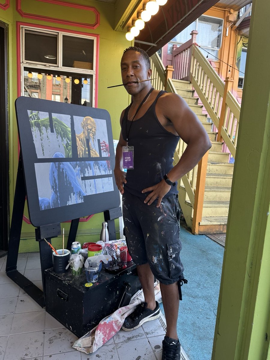 ADO Works (@adoworksnet) on Twitter photo Focusing, painting, and of course...hamming it up. 😛
#bts pics taken by friends and fellow artists during my live painting for the 2024 <a href="/vanmuralfest/">Vancouver Mural Festival</a>
📸 <a href="/fionapplebum/">Fiona Samson</a> <a href="/stephsek/">Stephanie Sek</a>
<a href="/vanmuralfest/">Vancouver Mural Festival</a>
#vancouvermuralfestival #art #painting #livepainting #festival
#artist #blackartist Focusing, painting, and of course...hamming it up. 😛
#bts pics taken by friends and fellow artists during my live painting for the 2024 <a href="/vanmuralfest/">Vancouver Mural Festival</a>
📸 <a href="/fionapplebum/">Fiona Samson</a> <a href="/stephsek/">Stephanie Sek</a>
<a href="/vanmuralfest/">Vancouver Mural Festival</a>
#vancouvermuralfestival #art #painting #livepainting #festival
#artist #blackartist