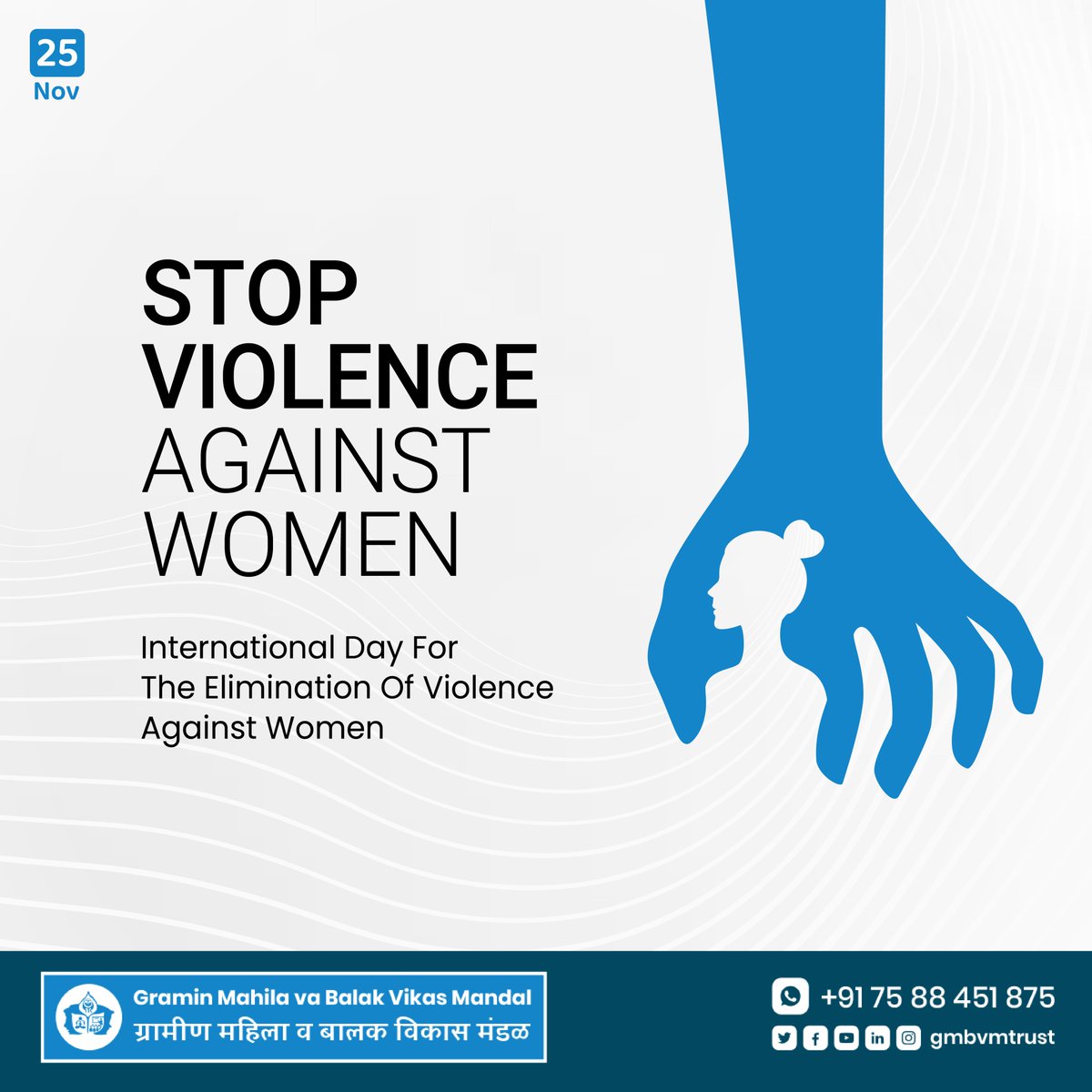 gmbvmtrust's tweet photo. STOP VIOLENCE AGAINST WOMEN
International Day For The Elimination Of Violence Against Women

 #GMBVM #RespectWomen #StopViolenceAgainstWomen #SupportSurvivors https://t.co/2k9ua47o6i