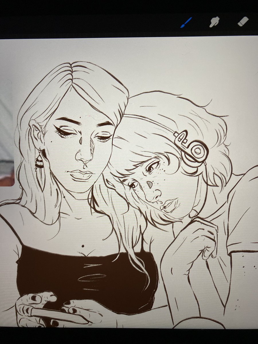 i’ve been extremely unmotivated lately so who knows when i’ll finish a piece, but here’s a little #amberfield wip for you guys <3