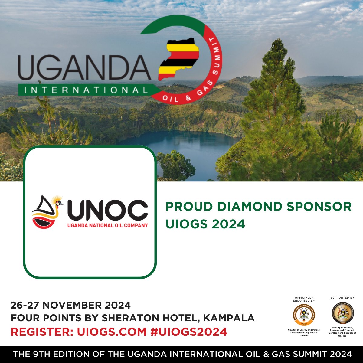 UNOC_UG's tweet photo. The 9th edition of the @uiogs1 focusing on the oil and gas sub-sector, is happening this week.  

As key stakeholders, we are sponsoring and participating. 

UNOC Board Chairman @MathiasKatamba will make a keynote presentation on our projects' progress while @CEO_UNOC will be among panelists to discuss Significant Developments in Uganda's Oil and Gas Sub-Sector. 

#UIOGS
