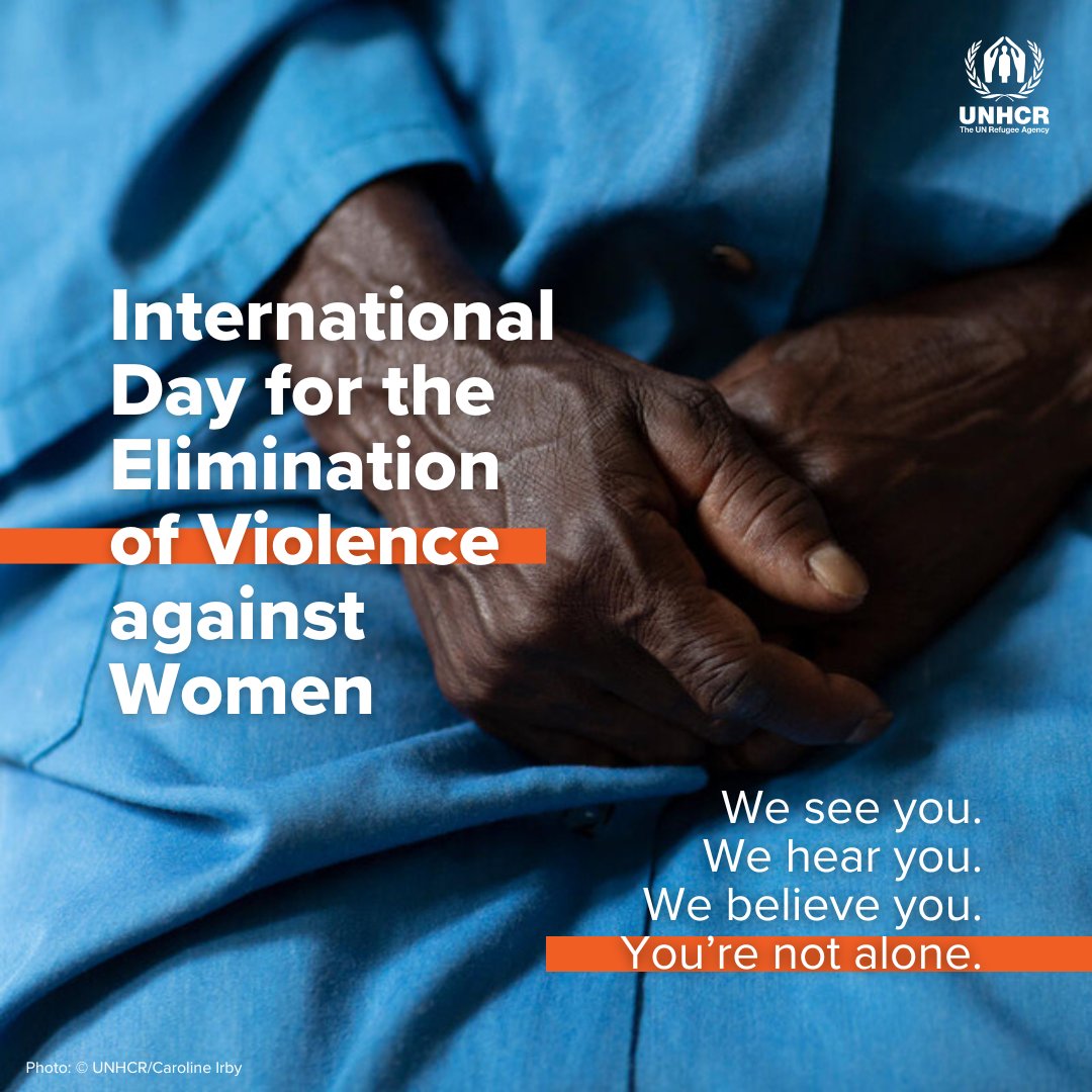 Refugees's tweet image. It’s time to stand with survivors.  
It’s time to break the silence.  
It’s time to end violence against forcibly displaced women and girls.

Join us this 25 November for the International Day for the Elimination of Violence against Women and #16Days of Activism.