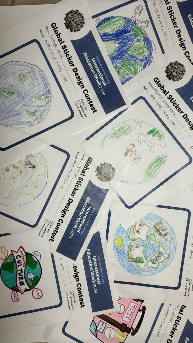 My lovely  kiddos from First Grade! Go Global Sticker Design Contest Entry. <a href="/ParticipateLrng/">Participate Learning</a> <a href="/ECAatState/">Educational & Cultural Affairs—U.S. Dept. of State</a> <a href="/AllianceExchnge/">Alliance for International Exchange</a> #IEW2024 #UnitingOurWorld