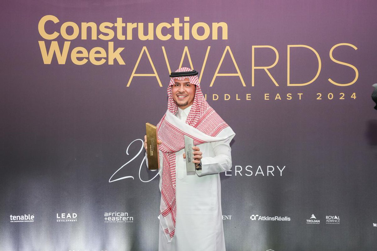 albawani's tweet image. Celebrating Excellence: Eng. Fakher AlShawaf.
We're thrilled to announce that our visionary GECO, Eng. Fakher AlShawaf, has been honored with the Lifetime Achievement Award by Construction Week Magazine Middle East in Dubai!
This prestigious recognition celebrates Eng. Fakher's…