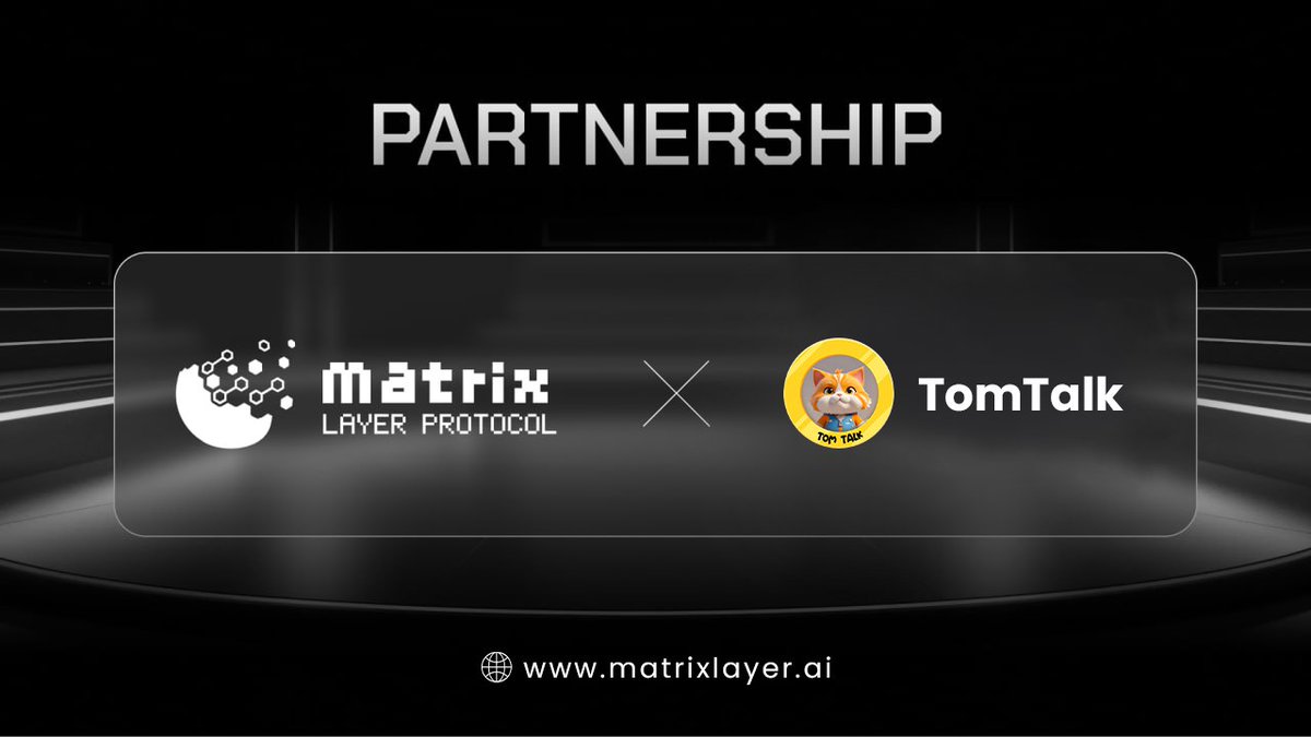 📢Excited to announce the new partnership between #MatrixLayerProtocol and <a href="/Tomtalkofficial/">Tom Talk Official</a>!

🎮TomTalk is the first game on the Core Blockchain, offering Talk-to-Earn &amp; Tap-to-Earn features. Chat, tap, or vibe with your favorite tunes—and earn rewards effortlessly!

#Partnership