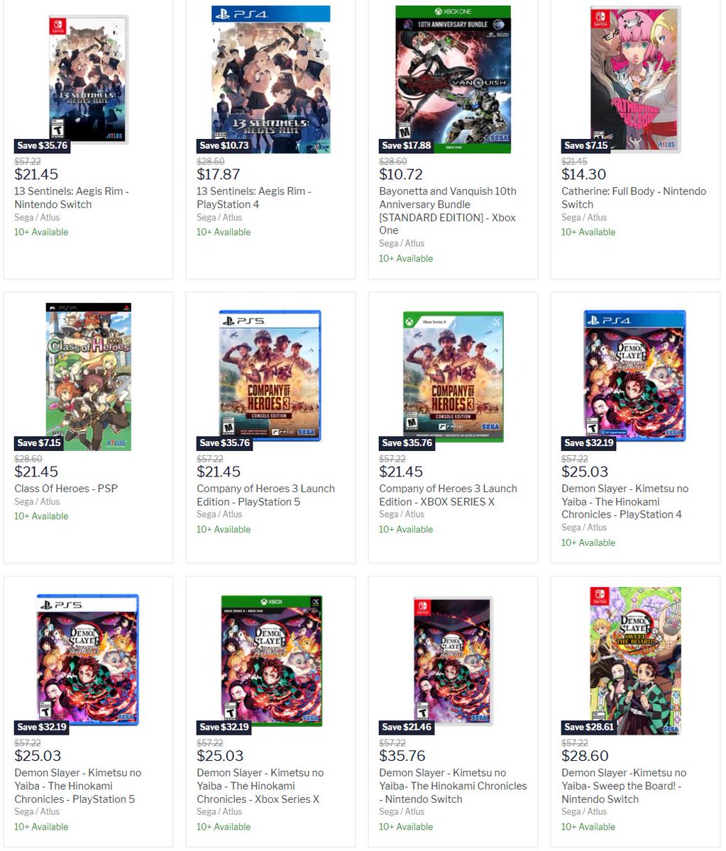 Wario64's tweet image. SEGA/Atlus Sale at VGP buff.ly/3CI2P4V 

All Black Friday deals buff.ly/3ARZ3Fl #ad