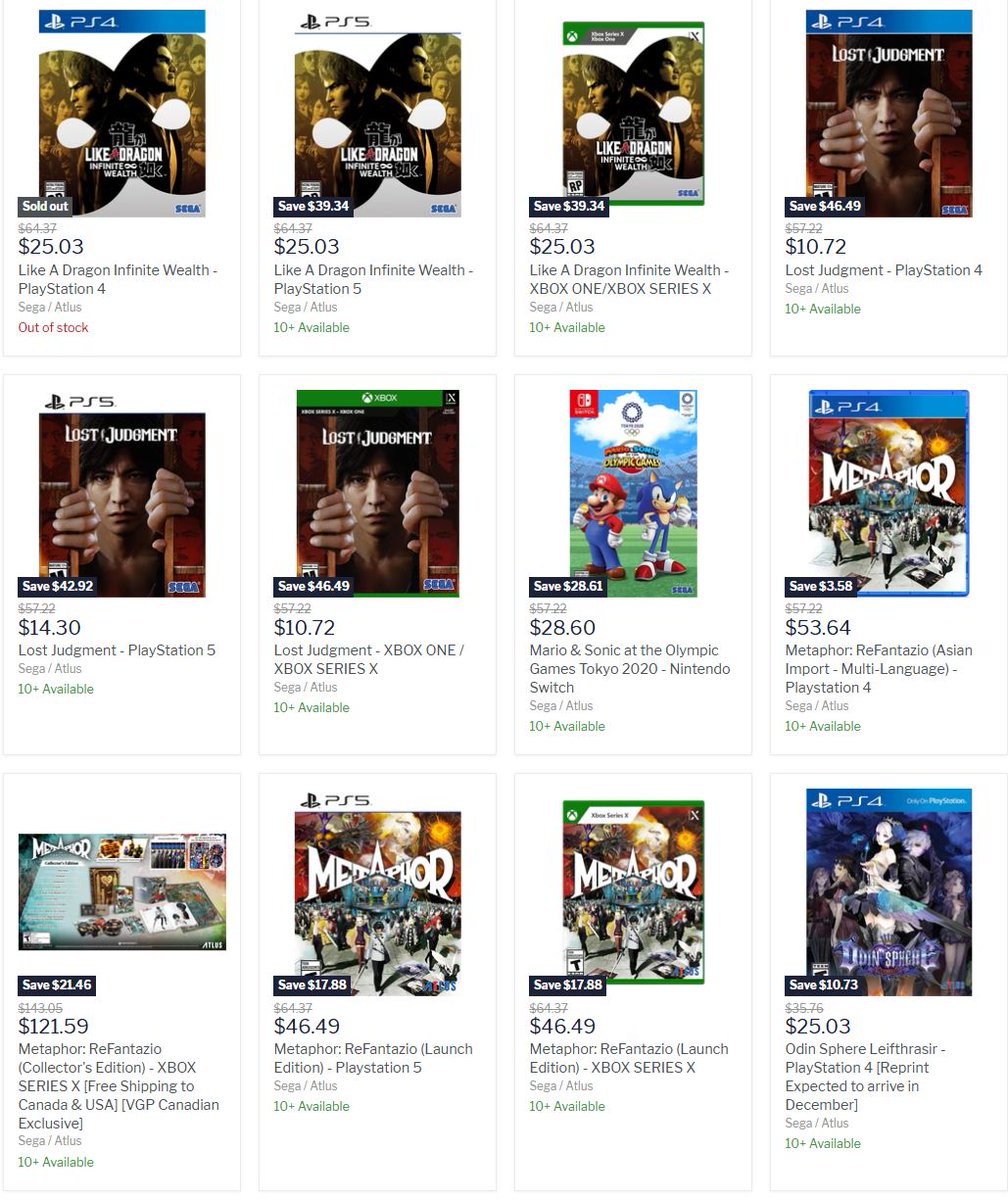 Wario64's tweet image. SEGA/Atlus Sale at VGP buff.ly/3CI2P4V 

All Black Friday deals buff.ly/3ARZ3Fl #ad