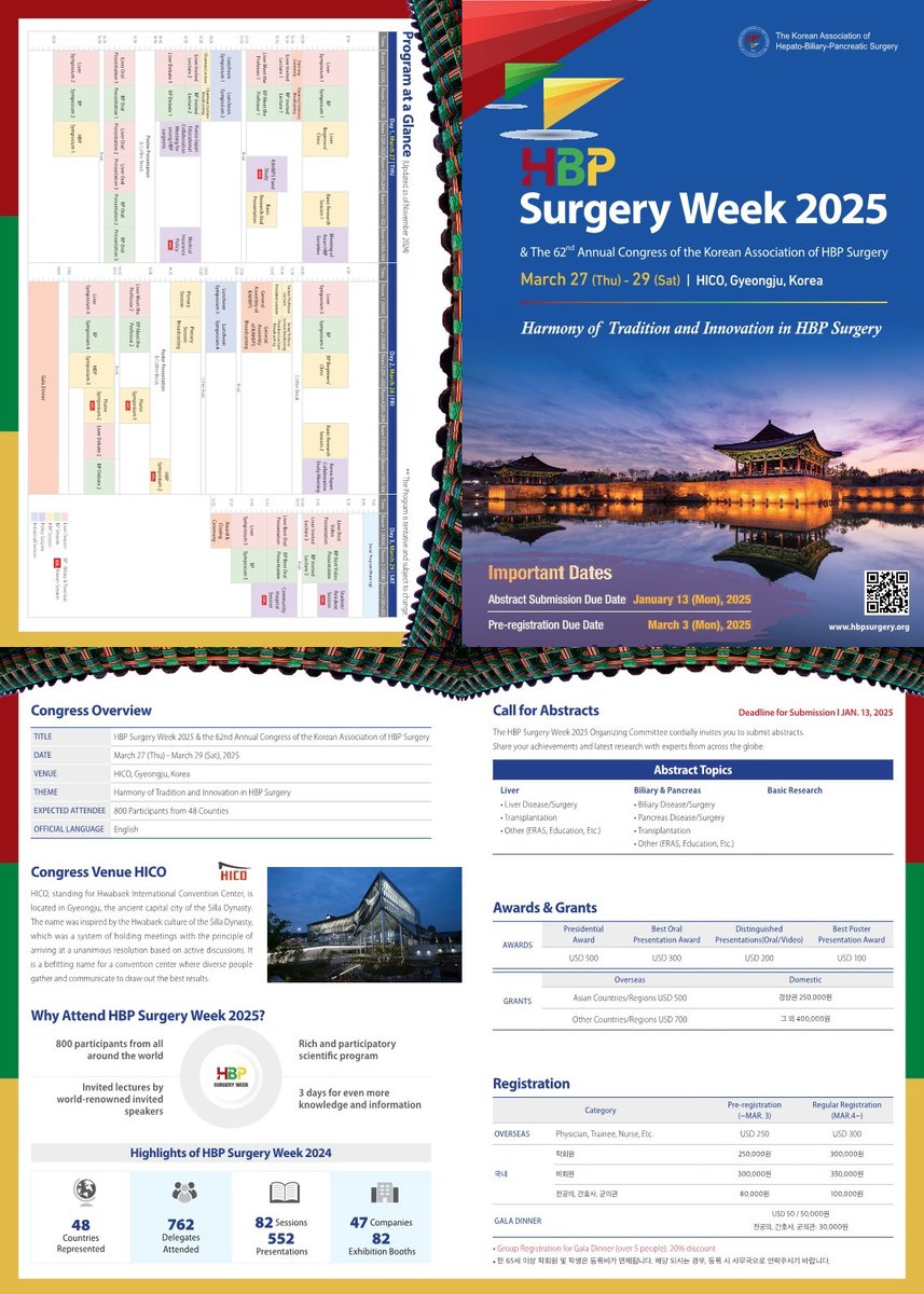 HBPSurgery24Kor's tweet photo. ✅ Check out the 2nd edition of our newsletter for all the latest updates! ✅
Visit our website and join our mailing list!
https://t.co/KJ407xv2hy
#hbp #hbpsurgeryweek #hbpsurgeryweek2025 #hbpsurgeon #surgerycongress #surgeon https://t.co/SWrknjN7Y7