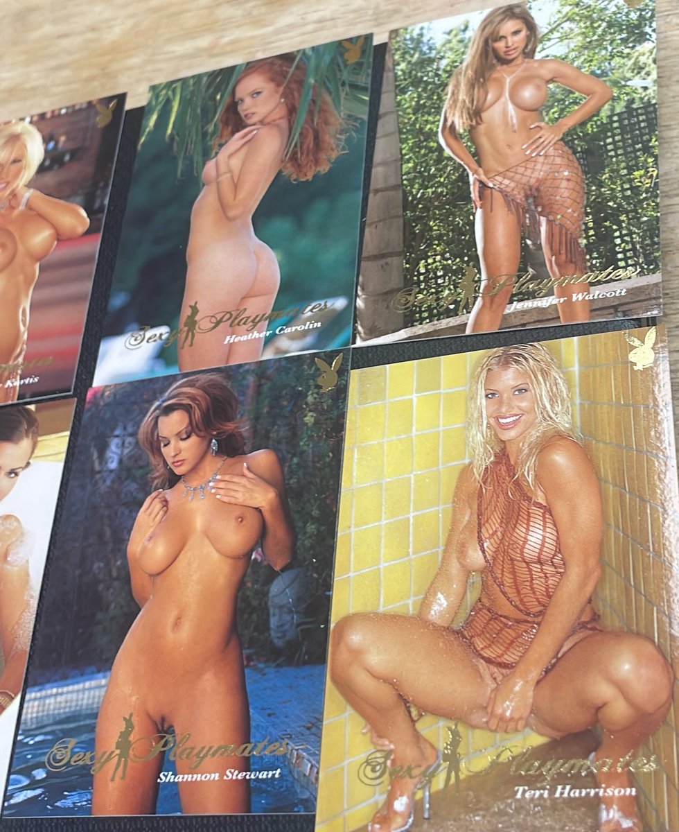 playboyandmore's tweet photo. Sexy Playmates 10 card gold chase set from the Sexy Girls 2 Playboy release #ChristiShake #KristaKelly #ShannonStewart https://t.co/F6U6rBaVm0
