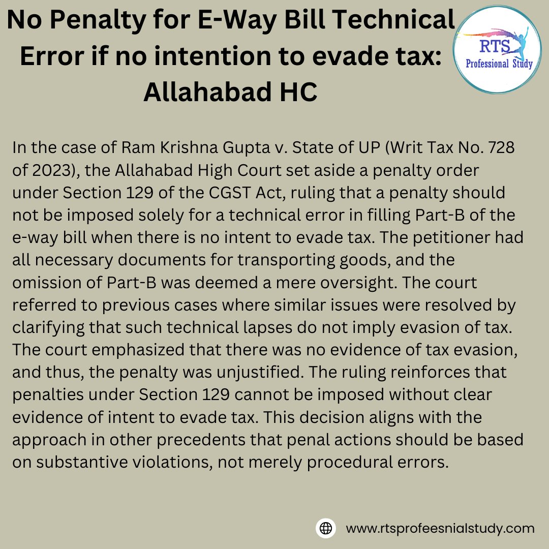 RtsProfessional's tweet photo. #ewaybill https://t.co/uXHNOXlFwv