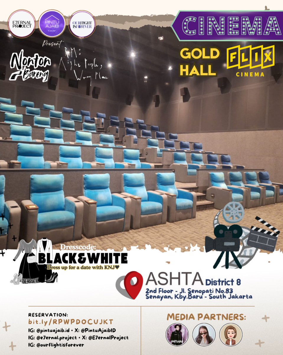E7ernalProject's tweet photo. @PintuAjaibID x @E7ernalProject x #OurFlightIsForever Present

✨Nonton Bareng RM: <Right People, Wrong Place>✨
🗓️ 7 Dec 2024
🎦 Exclusive at GOLD HALL - FLIX Cinema
📍ASHTA District 8 Jakarta
🎞️ 7 PM

FMI &amp; Reservation:
https://t.co/F82JOA3fUa

#RM #RightPeopleWrongPlace #RPWP https://t.co/ip8TxYxTkh