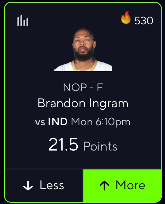 TroubleBets's tweet photo. Brandon Ingram o21.5 Points #Pelicans 

Over in 4 straight H2H matchups vs IND (29, 30, 34, 26) avg 29.8 PPG📊

20+ FGA in all 4 games☄️ including 25 shot attempts vs the Pacers earlier this season

Pels Injuries Status: Zion Out, Alvarado Out, Herb Out, Murray Doubtful, McCollum Questionable, Missi Questionable⛑️

This game has the 2nd highest O/U on the slate at 228.5. Good environment for Over’s in a pace-up matchup. Expecting a heavy workload from BI here to continue!📈

#GamblingX #PrizePicks #NBAX #NBA #Pels #DraftKings #parlay #fanduel #DFS #Underdog #betr #propbets #playerprops #betmgm #gamblingtwitter #gamblingcommunity