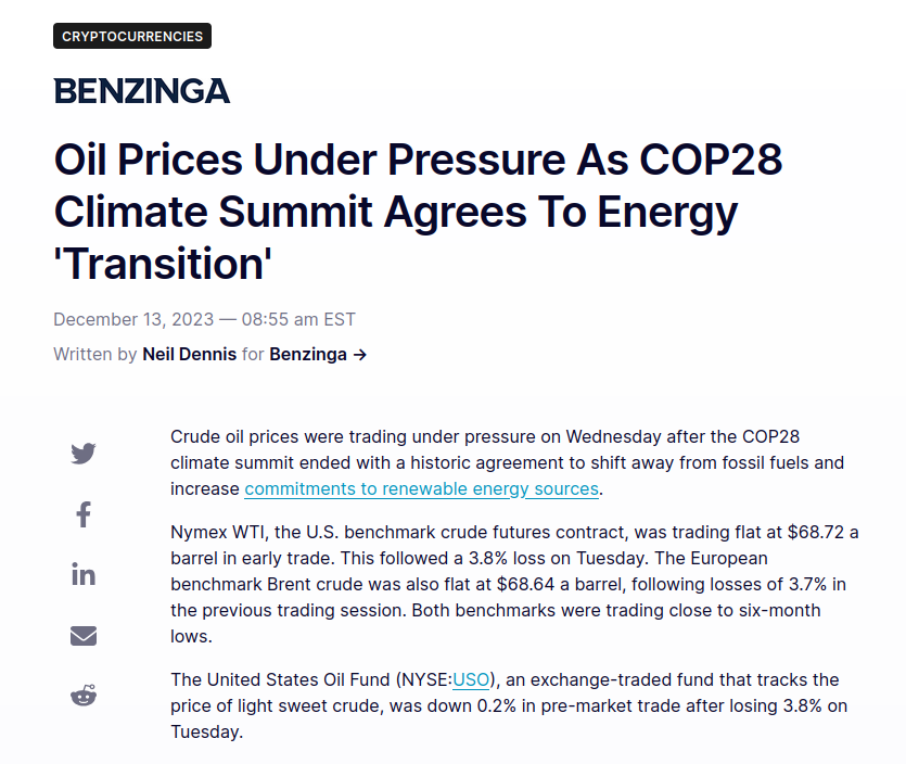 CO2__29's tweet photo. ⛔️Oil prices after COP28 in Dubai and #COP29 in Azerbaijan. In 2023, the price dropped sharply precisely because of the COP's final statement, and in 2024, the COP has no effect, on the contrary, the price continued to rise during the COP. #OIL29