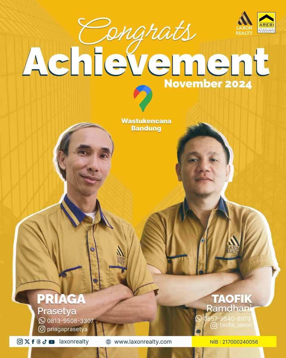 LaxonRealty's tweet photo. Congratulations! , Tetap konsisten memberikan pelayanan terbaik dan profesional kepada klien.  For A Better Commitment, Keep up the good work, Keep spirit and always success!.  #laxonrealty #forabettercommitment #property #properti #realestate https://t.co/wCvimbkytV