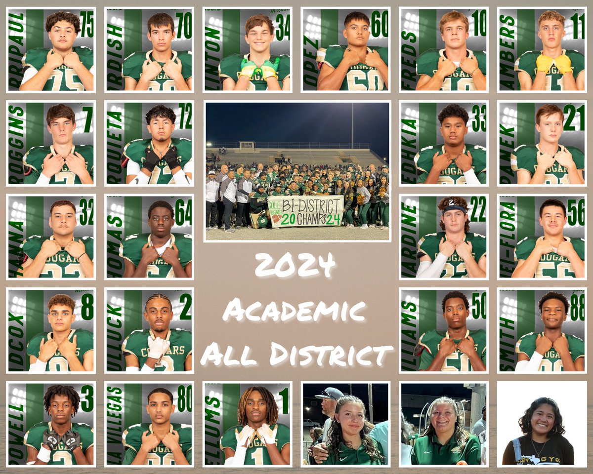 Scott Kissee (@scott_kissee) on Twitter photo Congrats to the 24 <a href="/RGC_Football/">Cole Cougar Football</a> Academic All District Players and Managers for their hard work not only on the football field but also in the classroom! <a href="/FSHISD/">Fort Sam Houston ISD</a> <a href="/JBSA_Official/">JointBaseSanAntonio</a> <a href="/RGC_MS_HS/">Robert G. Cole Middle/High School</a> <a href="/DrJCerna/">Joseph Cerna, Ed. D.</a> Congrats to the 24 <a href="/RGC_Football/">Cole Cougar Football</a> Academic All District Players and Managers for their hard work not only on the football field but also in the classroom! <a href="/FSHISD/">Fort Sam Houston ISD</a> <a href="/JBSA_Official/">JointBaseSanAntonio</a> <a href="/RGC_MS_HS/">Robert G. Cole Middle/High School</a> <a href="/DrJCerna/">Joseph Cerna, Ed. D.</a>