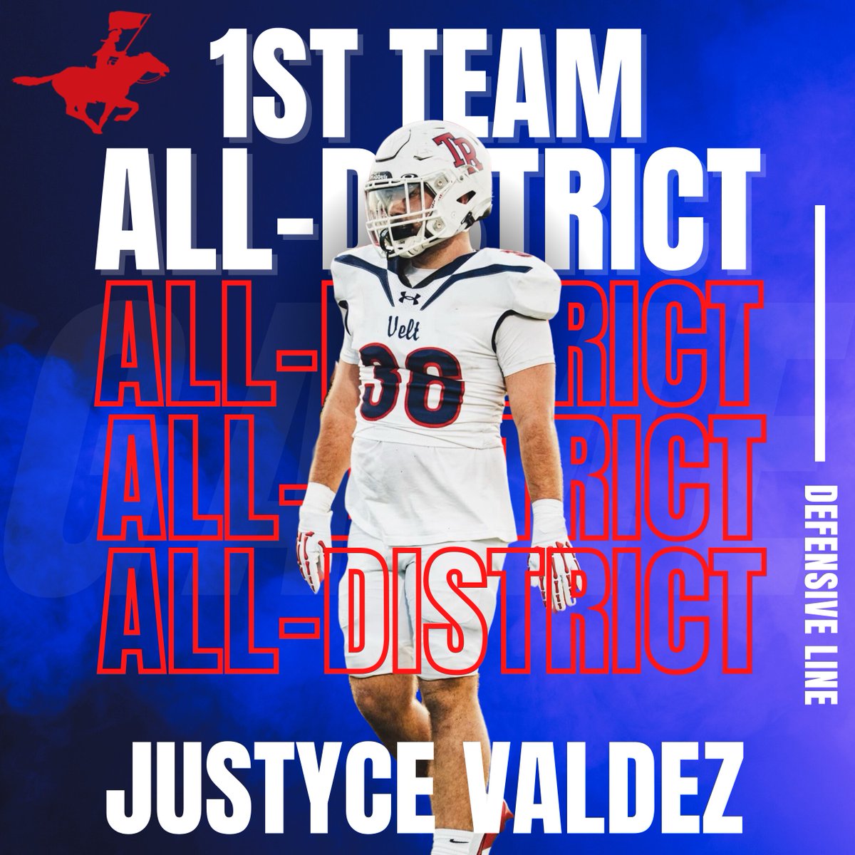 Jorge Garcia (@coachjgarciaiii) on Twitter photo Congratulations Justyce Valdez. 1st Team All-District Defensive Line.
<a href="/TRRoughRiderFB/">Roosevelt Rough Riders</a> <a href="/NeisdAthletics/">NEISD ATHLETICS</a> <a href="/smithy1kk/">Elijah Smith</a> <a href="/RichardSeveryns/">Richard Severyns</a> <a href="/CoachBarnes91/">Darnell Barnes M.Ed</a> <a href="/TRCoach_Allen/">Kevin Allen</a> <a href="/Farris_Coach/">Desmund Farris</a> <a href="/WeAreTRHS/">Theodore Roosevelt High School - NEISD</a> <a href="/RealNickSmisek/">Nick Smisek</a> <a href="/Coach_Gant/">Kendrick Gant</a> <a href="/Coach_Vargas_/">Nick Vargas</a> <a href="/ACHSU96/">Anthony</a> <a href="/CoachQuiroz/">Q ๐ต๐ฆ</a> Congratulations Justyce Valdez. 1st Team All-District Defensive Line.
<a href="/TRRoughRiderFB/">Roosevelt Rough Riders</a> <a href="/NeisdAthletics/">NEISD ATHLETICS</a> <a href="/smithy1kk/">Elijah Smith</a> <a href="/RichardSeveryns/">Richard Severyns</a> <a href="/CoachBarnes91/">Darnell Barnes M.Ed</a> <a href="/TRCoach_Allen/">Kevin Allen</a> <a href="/Farris_Coach/">Desmund Farris</a> <a href="/WeAreTRHS/">Theodore Roosevelt High School - NEISD</a> <a href="/RealNickSmisek/">Nick Smisek</a> <a href="/Coach_Gant/">Kendrick Gant</a> <a href="/Coach_Vargas_/">Nick Vargas</a> <a href="/ACHSU96/">Anthony</a> <a href="/CoachQuiroz/">Q ๐ต๐ฆ</a>