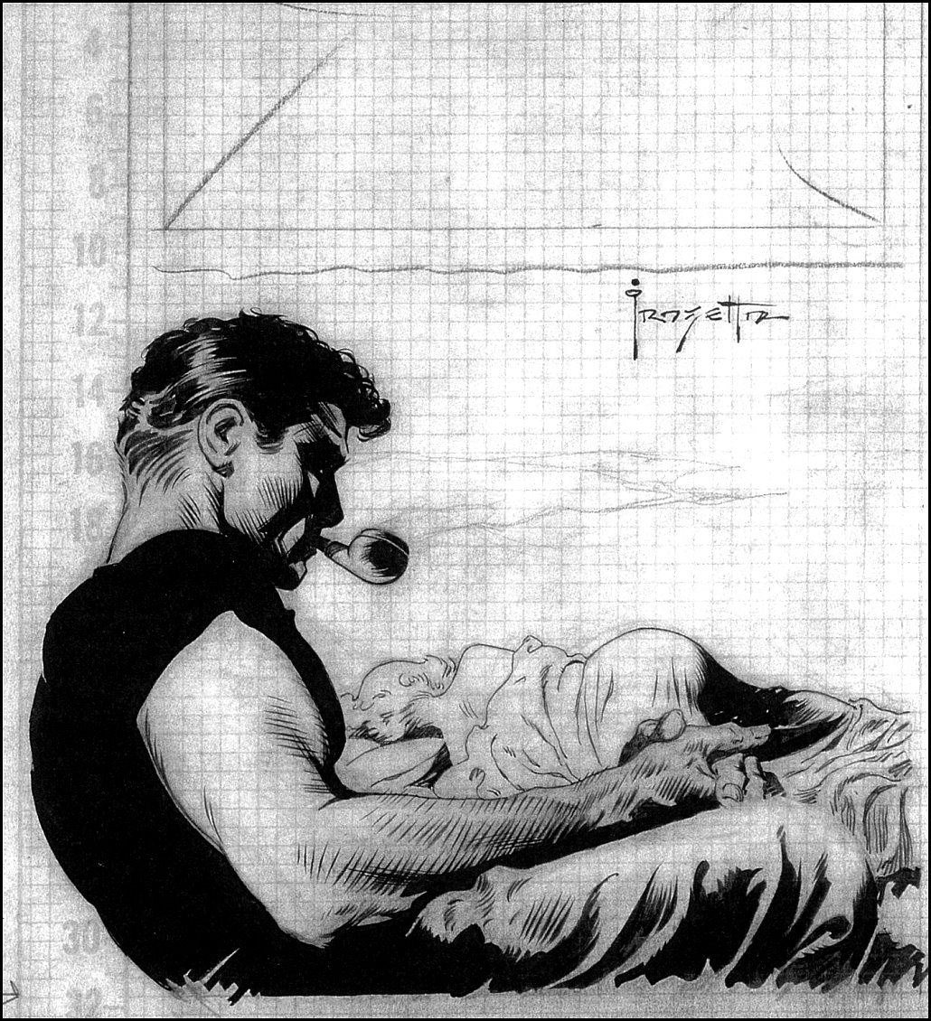 PaulHChadwick's tweet photo. The half-inked "Came the Dawn" had Fritz at the peak of his drawing powers,  maddening he had to put it aside. https://t.co/4phiUtqL21
