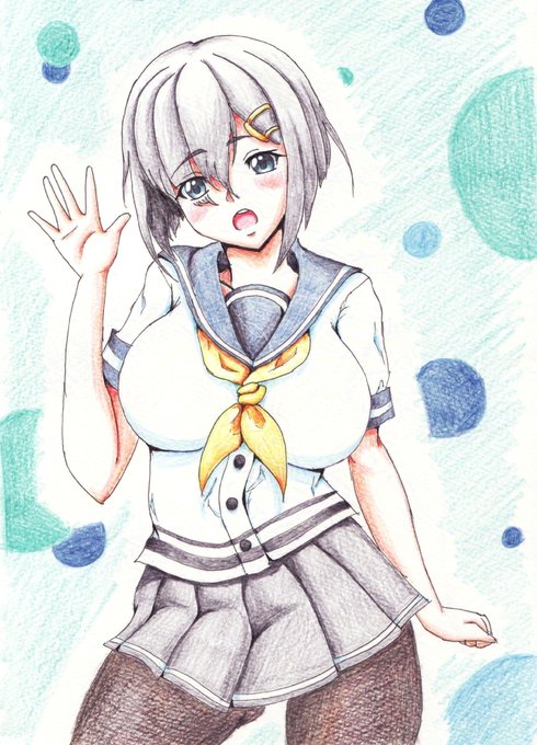 #浜風進水日 #過去絵 なんというかビフォーアフターな 