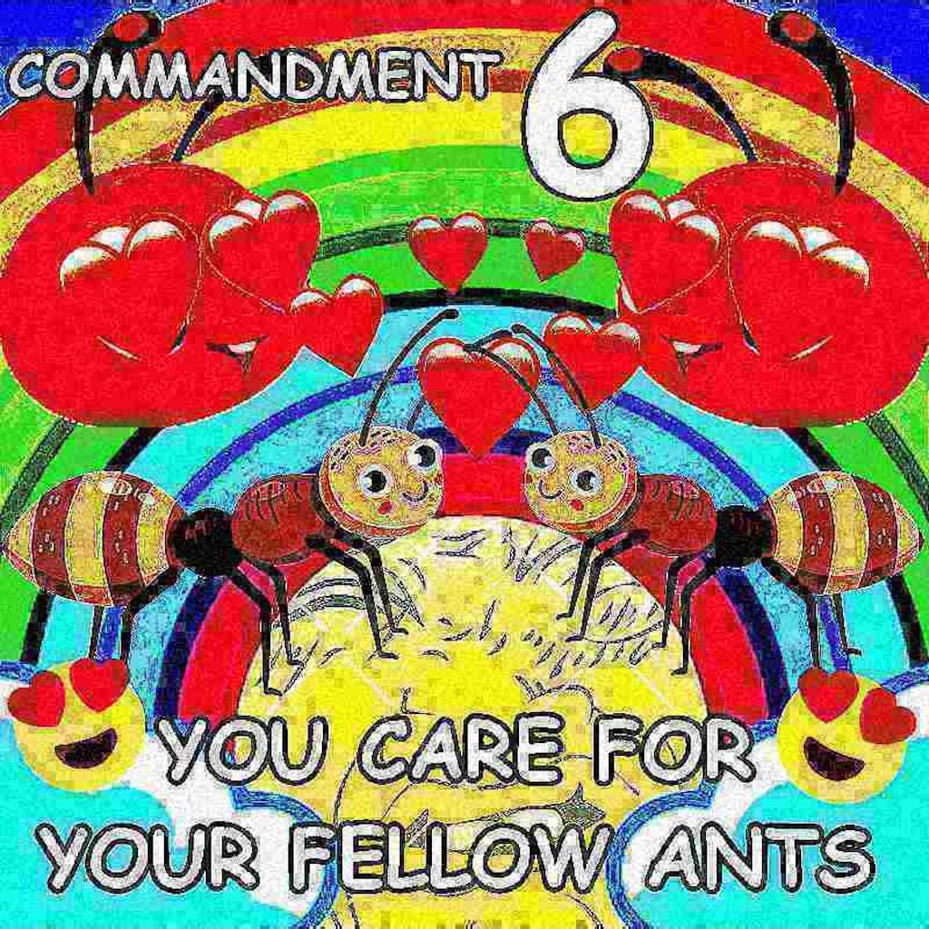 nuclearcomp's tweet image. Ant is friend 
Ant is not food
Ant find food for other ant