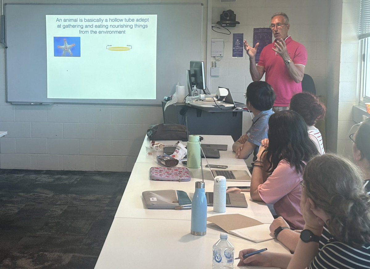 Stuart Ralph (@sturalph) on Twitter photo Thanks <a href="/McfaddenGeoff/">Geoff McFadden</a> for kicking off the 2024 <a href="/AS_Para/">Aust Soc for Para</a> Concepts in parasitology course on Minjerribah Thanks <a href="/McfaddenGeoff/">Geoff McFadden</a> for kicking off the 2024 <a href="/AS_Para/">Aust Soc for Para</a> Concepts in parasitology course on Minjerribah