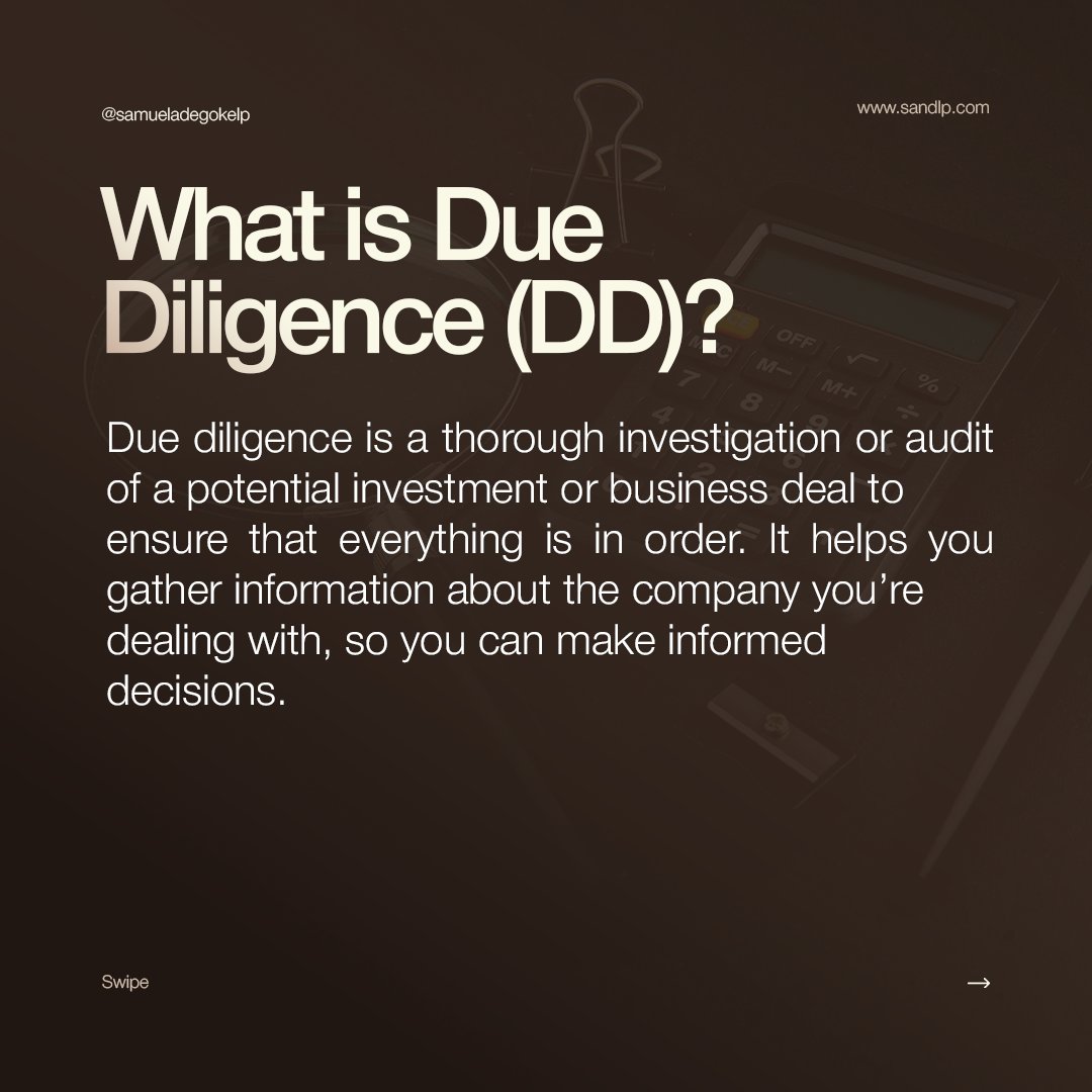 samueladegokeLP's tweet photo. Corporate transactions require more than just signatures—they need strategy. Market research and due diligence are the tools that uncover risks, highlight opportunities, and ensure informed decisions.

#DueDiligence #BusinessStrategy #MondayMotivation https://t.co/jgUGeDhfJN