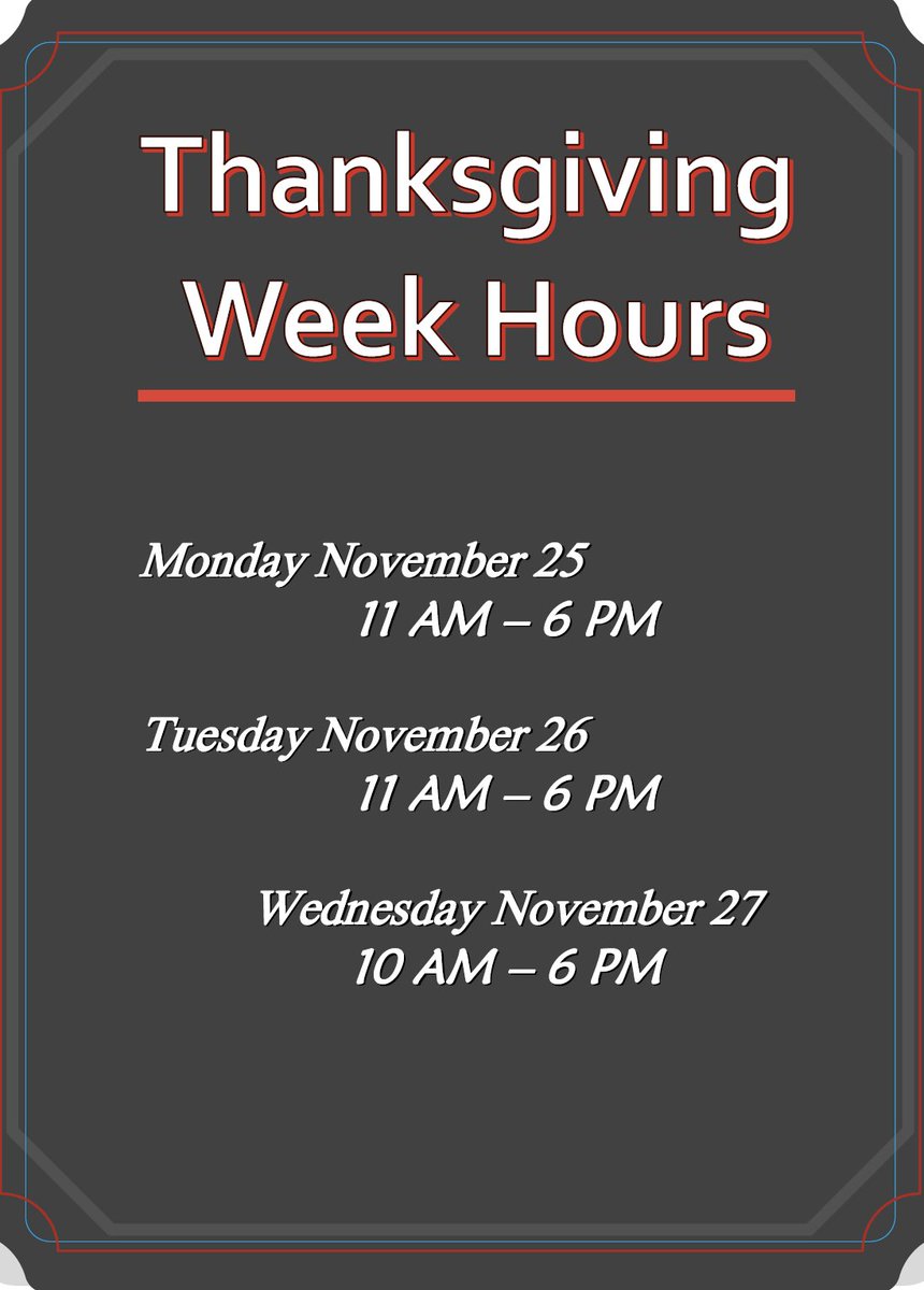 ZiaThreading's tweet image. Special Hours for Thanksgiving Week. #Thanksgiving2024