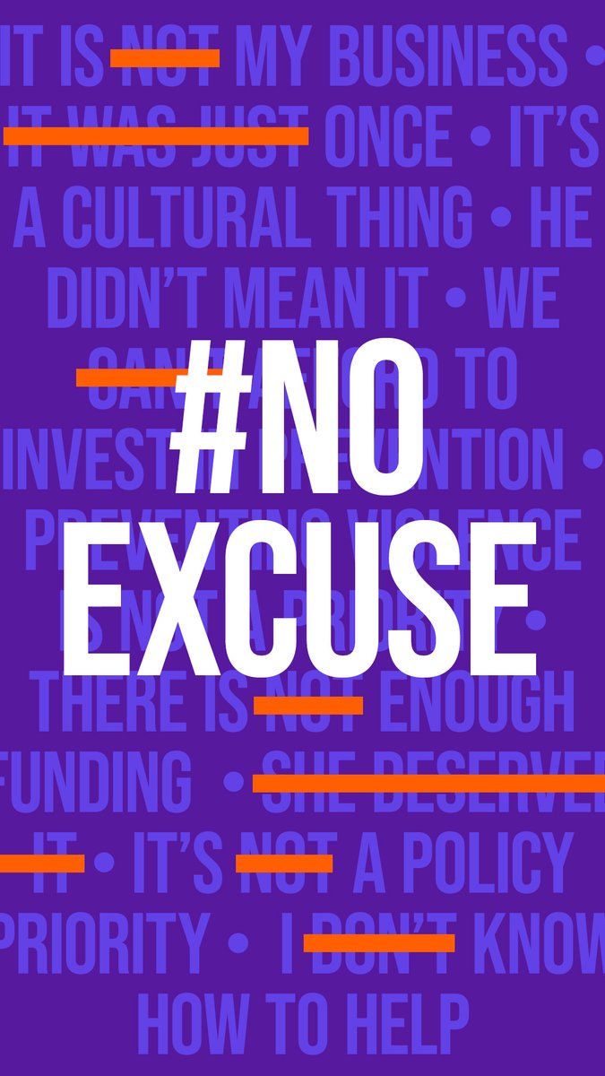 Today, on the #InternationalDayForTheEliminationOfViolenceAgainstWomenAndGirls, we stand united in saying #NoExcuse to violence in any form.

Every woman and girl deserves to live free from fear and harm. 💜 #EndViolence #StandUp #SayNoToViolence