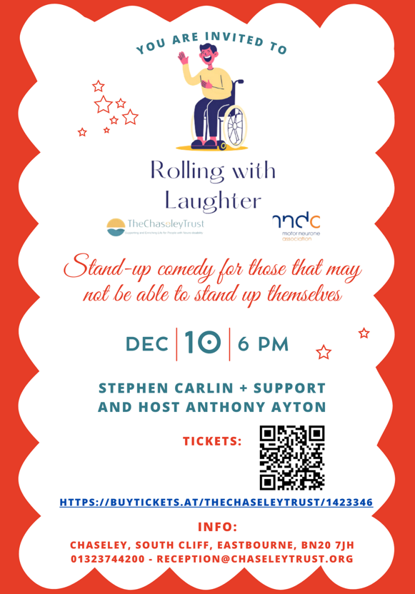EBChamber's tweet photo. β¨ Chamber member @ChaseleyTrust are hosting a comedy evening,
'Rolling with Laughter'. π
π 10th December 2024, at β° 6pm.
β¨ For more information & to purchase your tickets, scan the QR code or visit: https://t.co/SvX6pjiSXW
#eastbourne #eastbournebusiness #ebchamber https://t.co/fFq16oqrmv