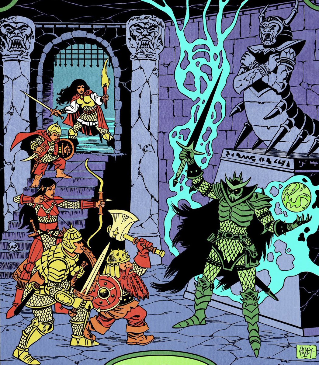 AlexeyGorboot's tweet image. Some good old D&amp;amp;D cover art I made.
