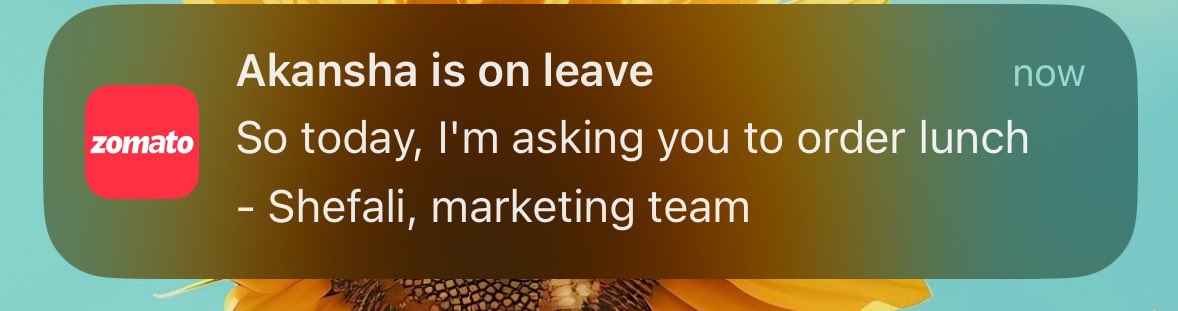 yash_hack's tweet photo. Shefali, how lovely it would be if you order me a lunch🤝.
@zomato @deepigoyal @zomatocare 
#ShefaliSunLo #Zomato https://t.co/rjcezbwrUo