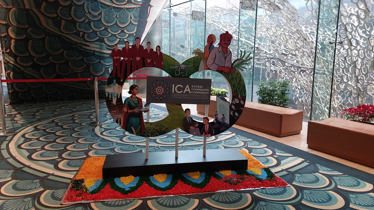EuroCoopTeam's tweet image. Greetings from New Delhi 🇮🇳 

We're excited to kick off the ICA Global Cooperative Conference. A packed agenda awaits, including the launch of the International Year of Cooperatives 2025 at 15:00 IST. 

Watch live 🔗 bit.ly/3OpDqQc

#NamasteICA #IYC2025 #CoopYear