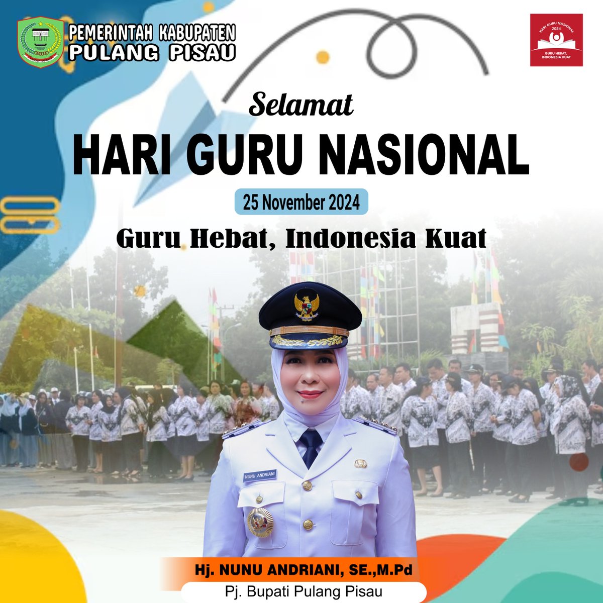 KominfoPulpis's tweet photo. Guru hebat, Indonesia kuat
Selamat Hari Guru Nasional 25 November 2024
#harigurunasional #pemkabpulangpisau #pulangpisau #pulpis https://t.co/7ynJFr6KzE