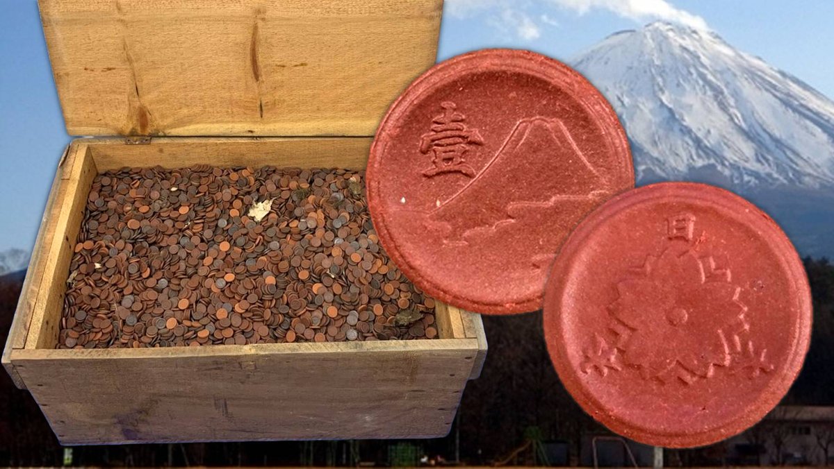 Vennero realizzate nel 1945, sono fatte di ceramica e sono state ritrovate in Giappone #moneta #coin #giappone #japan #guerra #war #emergenza #emergency #ceramica #ceramic #fuji #cilieglio #fiore #cherryblossom #flower #tesoro #hoard @mettereinevidenza
cronacanumismatica.com/torna-alla-luc…