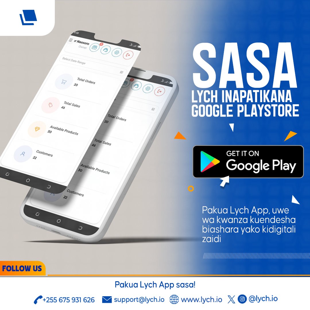 lych_app's tweet photo. LychApp ipo kukusaidia mfanyabiashara kupata ripoti za biashara yako, Kujua mapato na matumizi kwa urahisi zaidi

Kwa kutumia simu yako unapokea ripoti za kila mwezi na kukurahisishia kazi zako

Jiunge sasa na @lych_app uboreshe biashara yako.

↪ https://t.co/t0aoGoCMO9
#LychApp https://t.co/6dxIRJT5Xl