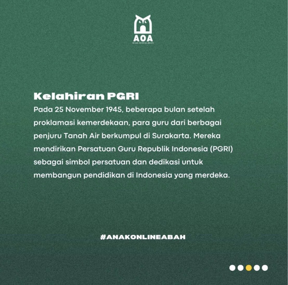 rumahaoa's tweet photo. Sejarah Singkat 25 November menjadi Hari Guru Nasional 🙌🏻✨ https://t.co/FwWrl0fs3R