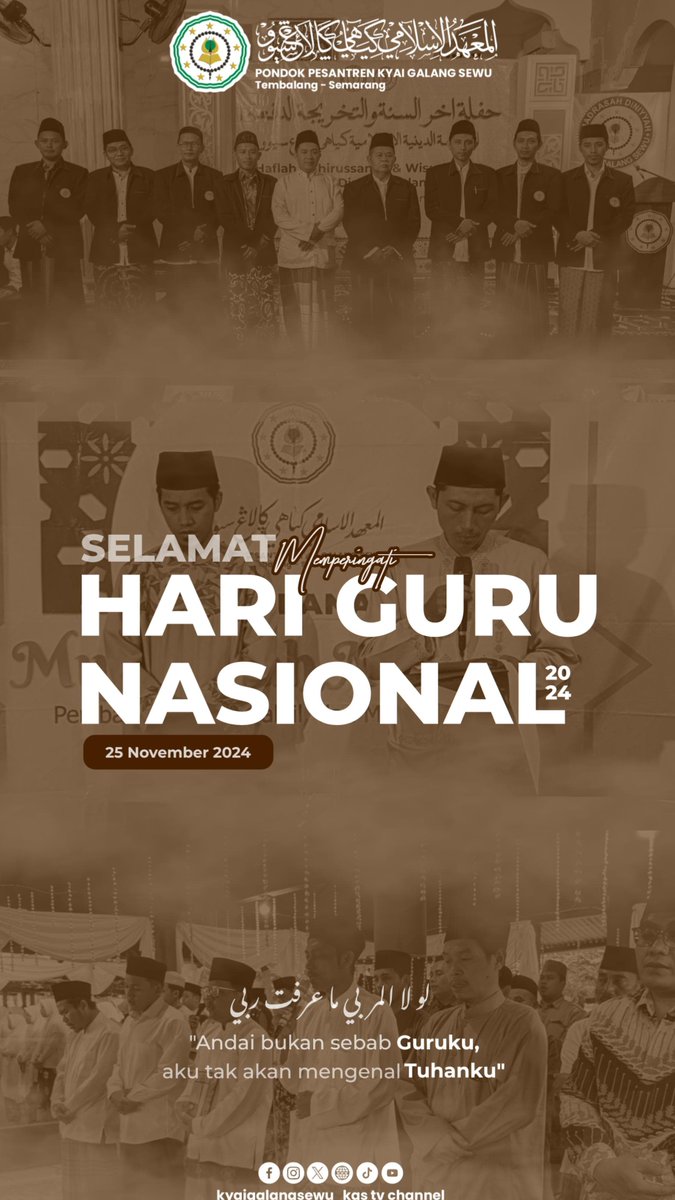 Terima kasih telah mengajari kami dan ruh-ruh kami dengan hati yang begitu tulus dan seluas samudra.

Semalat Hari Guru